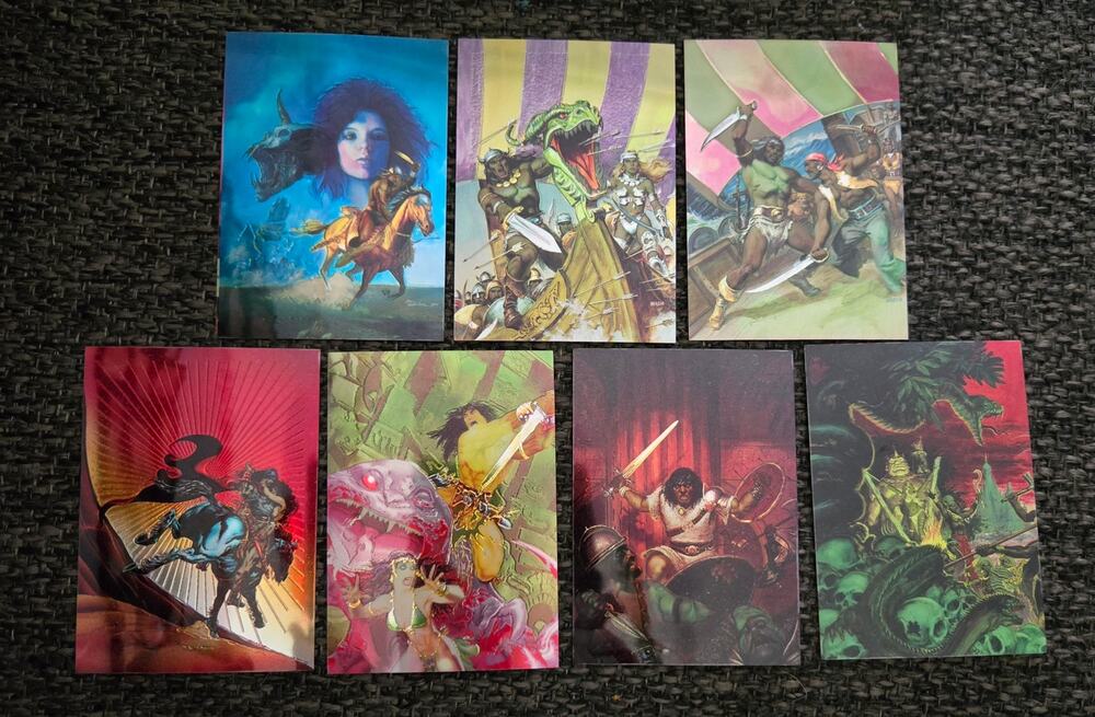 Lot of 7 Conan II All Chromium Collector Cards by Comic Images